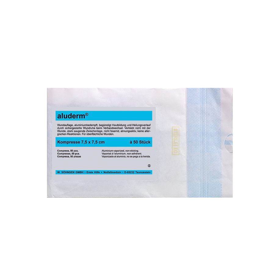 aluderm-Kompressen steril ca. 7,5 x 7,5 cm (50 Stck.)