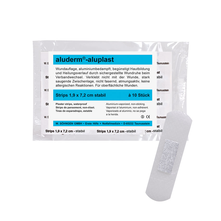 aluderm-aluplast Strips stabil ca. 1,9 x 7,2 cm (10 Stck.)