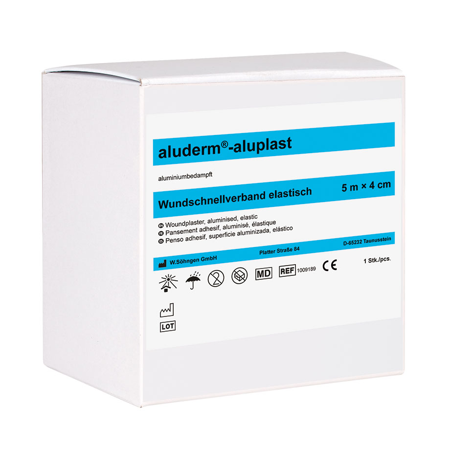 aluderm-aluplast Wundpflaster elastisch, gerollt ca. 5 m x 4 cm