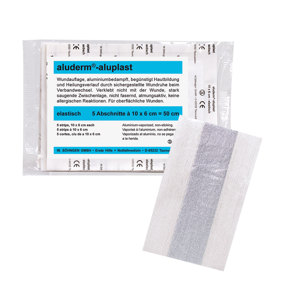 aluderm-aluplast Wundpflaster elastisch ca. 10 x 6 cm (5 Stck.)