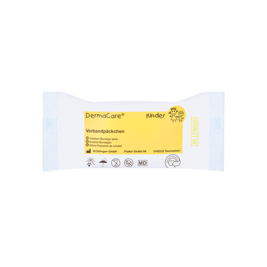 [U22422] DermaCare Kinder Verbandpäckchen mittel, steril ca. 2 m x 6 cm