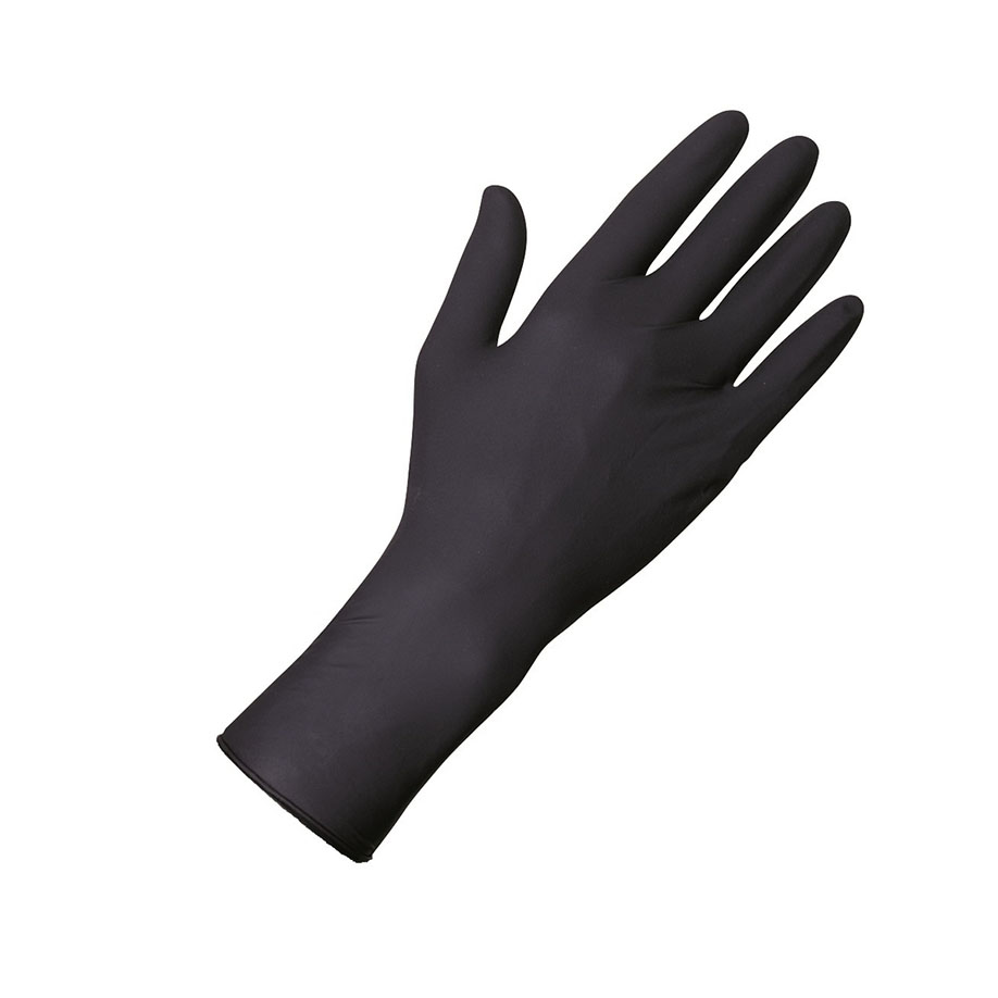 [U22627] Select Black 300 U.-Handschuhe Gr. L, Latex unsteril puderfrei (100 Stck.)