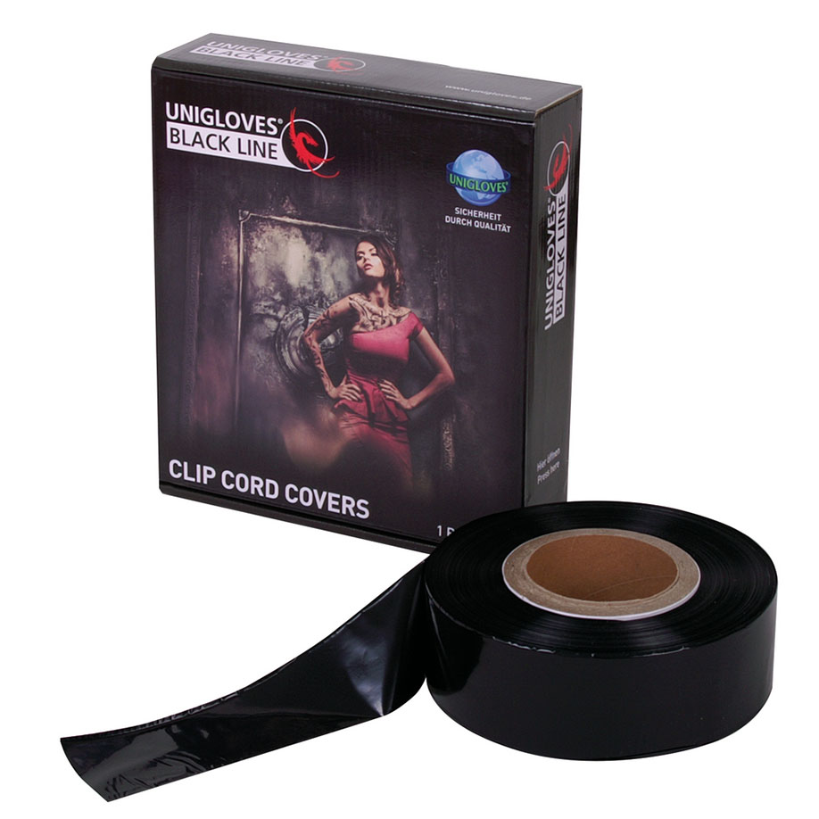 [U22636] Unigloves Clip Cord Covers, black 5,5 cm x 365 m