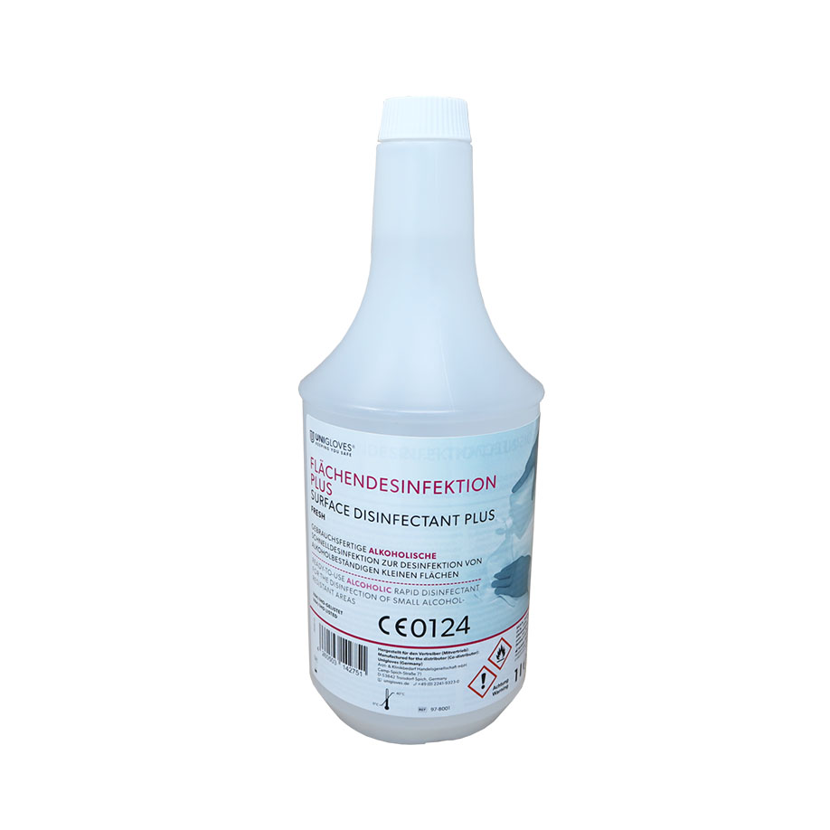 Unigloves Flächendesinfektion PLUS 1 Ltr., fresh * nur für den professionellen Gebrauch *