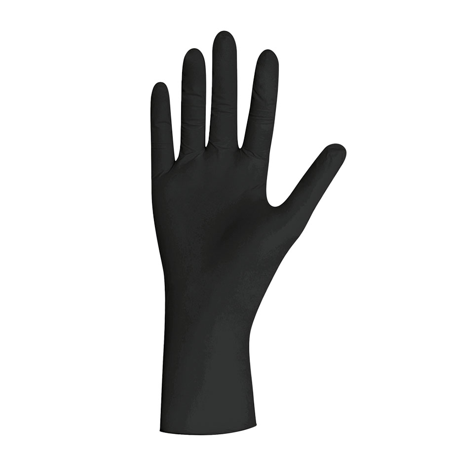 UNICARE BLACK LATEX U.-Handschuhe Gr. L, Latex unsteril puderfrei schwarz (100 Stck.)