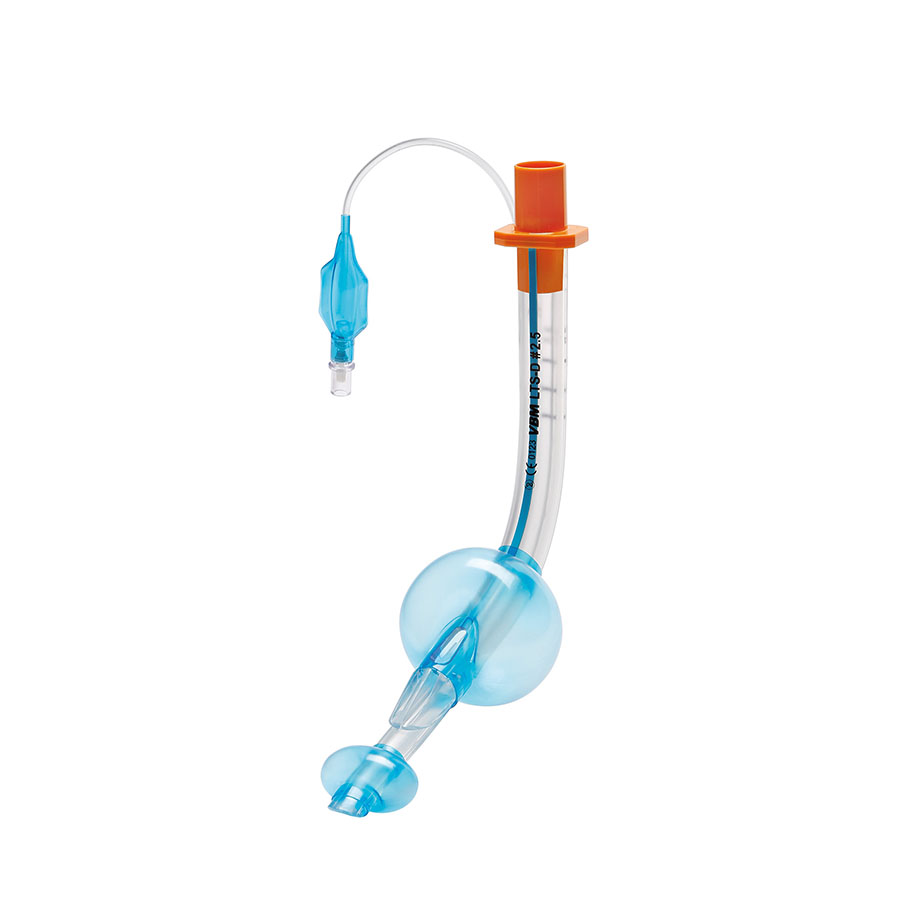 Einmal-Larynx-Tubus LTS-D Einzel Set Gr. 2,5 orange für Kinder 125 -150 cm mit farbcodierter Spritze