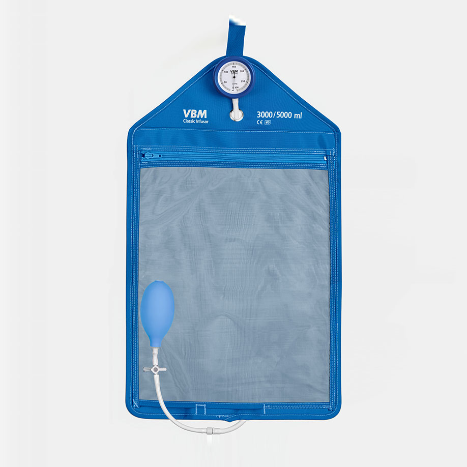[U22930] Druckinfusionsmanschette 3000/5000 ml mit Handgebläse und Präzisionsmanometer