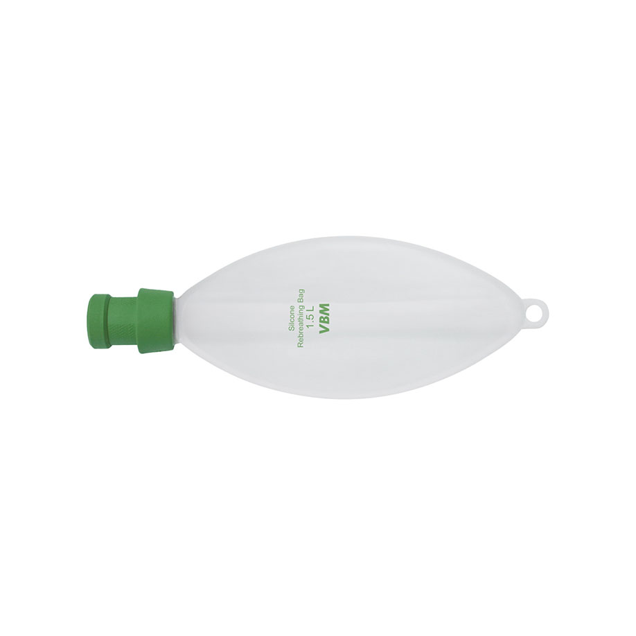 Atembeutel aus Silikon mit 22 mm Muffe 1500 ml, Standard