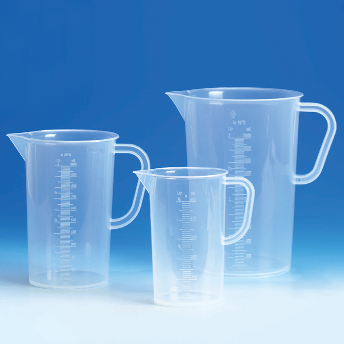 Messbecher, PP, erhabene Skala, 250 ml