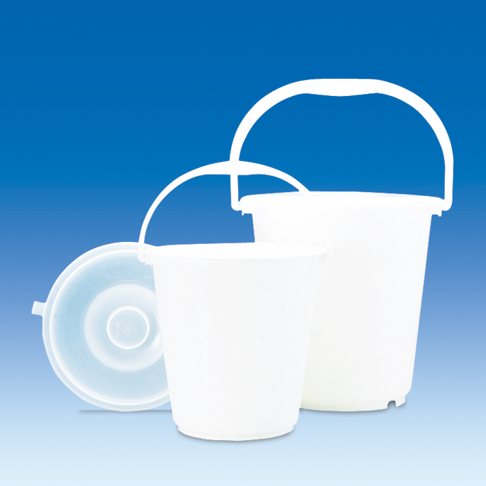 [U23087] Eimer, PE-HD, weiß, graduiert, ohne Deckel, 10 Ltr.