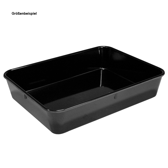 [U23110] Instrumentenschale 280 x 210 x 60 mm, hoher Rand, schwarz