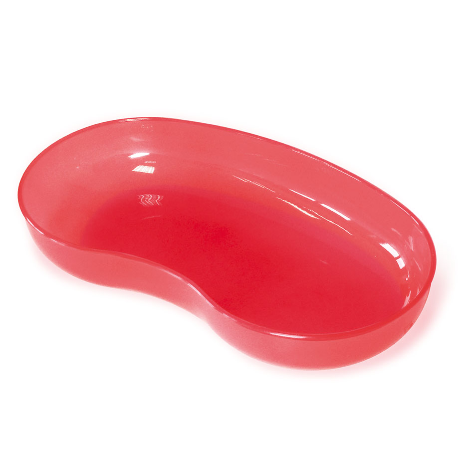 [U23119] Nierenschale aus PP, rot transluzent, 260 x 137 x 40 mm