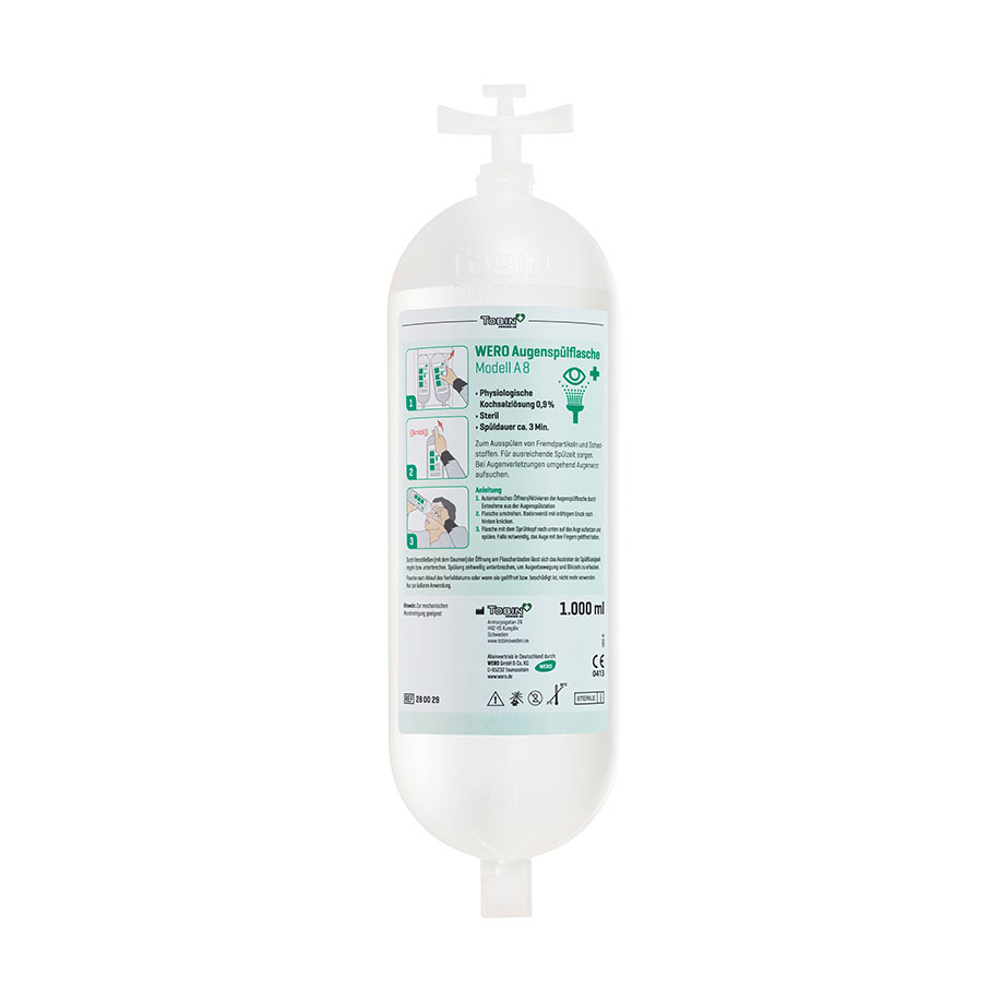 [U23328] wero-Augenspülflasche Modell A8 steril (2 x 1000 ml)