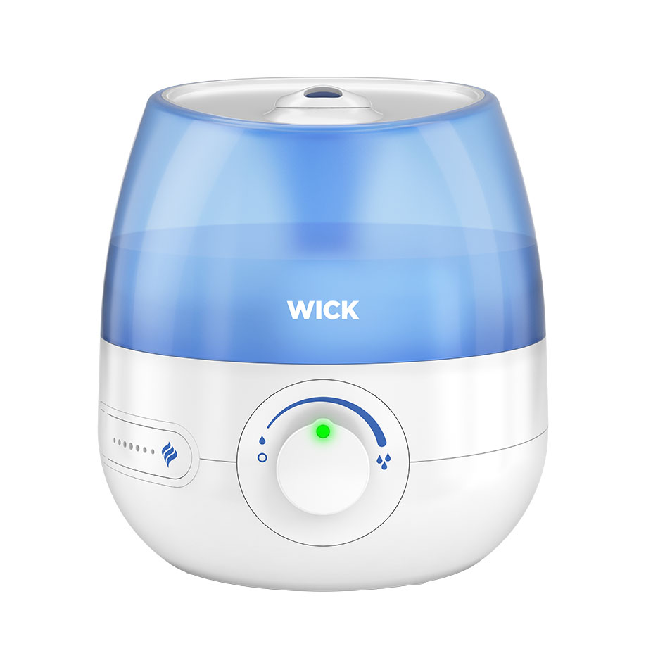 [U23343] WICK Mini Kaltluft Ultraschall Luftbefeuchter WUL525E, weiß/blau