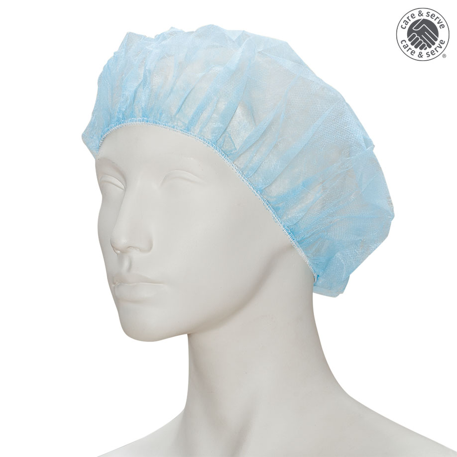 [U23346] wiroBRACE Vlies-Hauben Barett blau Ø ca. 53 cm (100 Stck.)