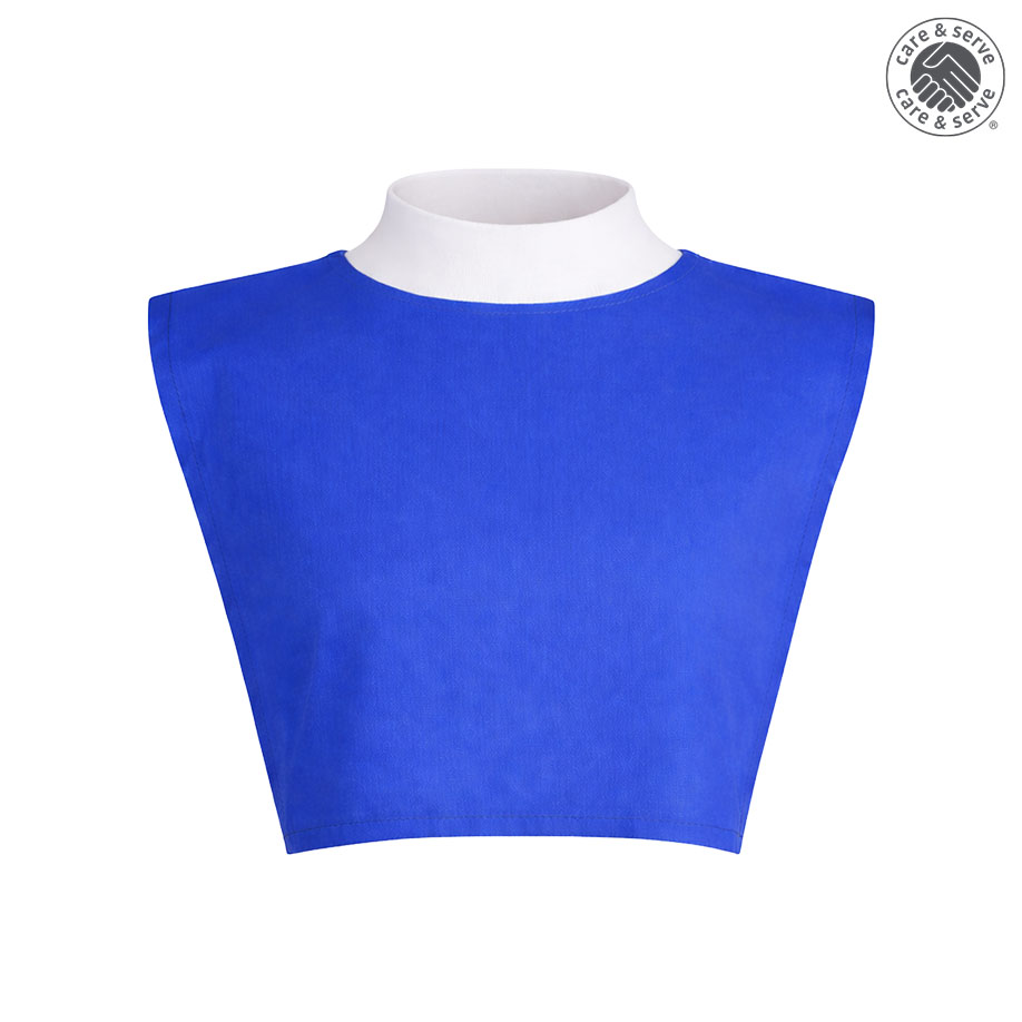[U23354] wiroCAPE Einweg-SMS Mini Poncho mit Strickrollkragen, wärmend, blau, unisize (50 Stck.)