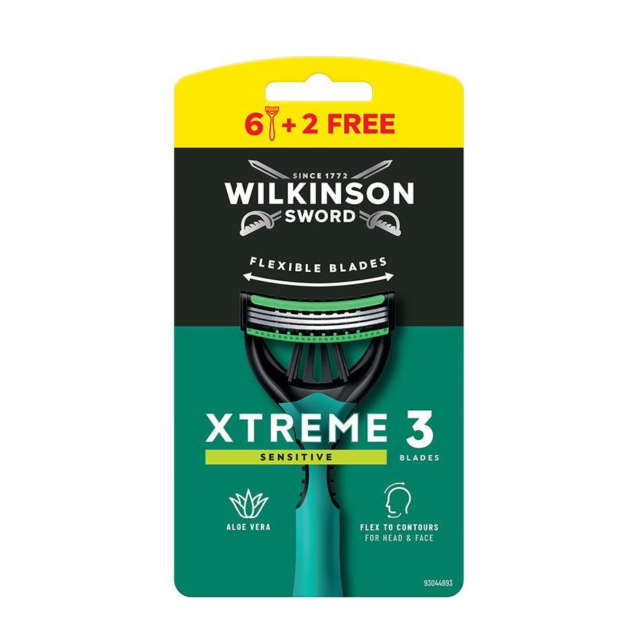 [U23409] Einmal-Rasierer Wilkinson Xtreme 3 Sensitive (6+2 Stck.)