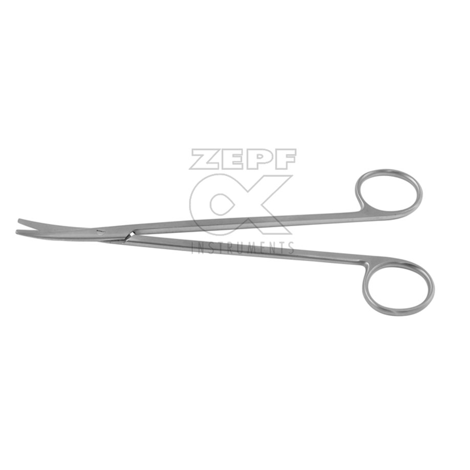 [U23492] METZENBAUM Präparierschere, gebogen, stumpf/stumpf, 11 cm