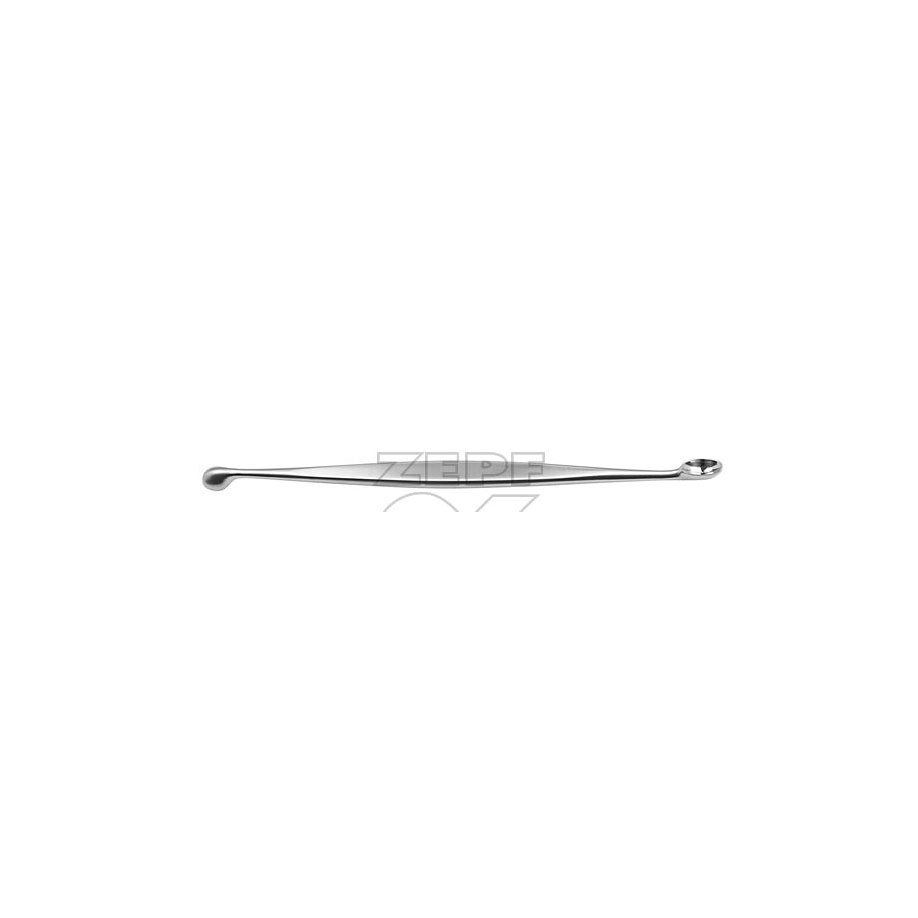 scharfer Doppellöffel nach VOLKMANN rund/oval, 17 cm
