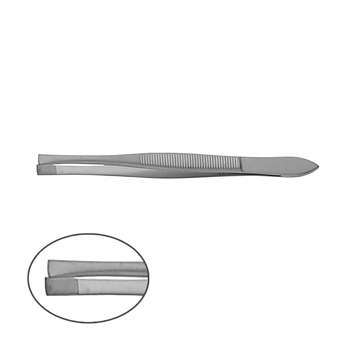 [U23742] Cilienpinzette, schräg, 9 cm