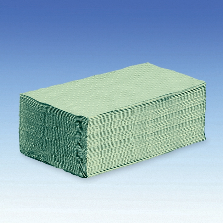 [U23913] Falthandtücher grün 2-lagig, 22 x 25 cm (15 x 213 Stck.)