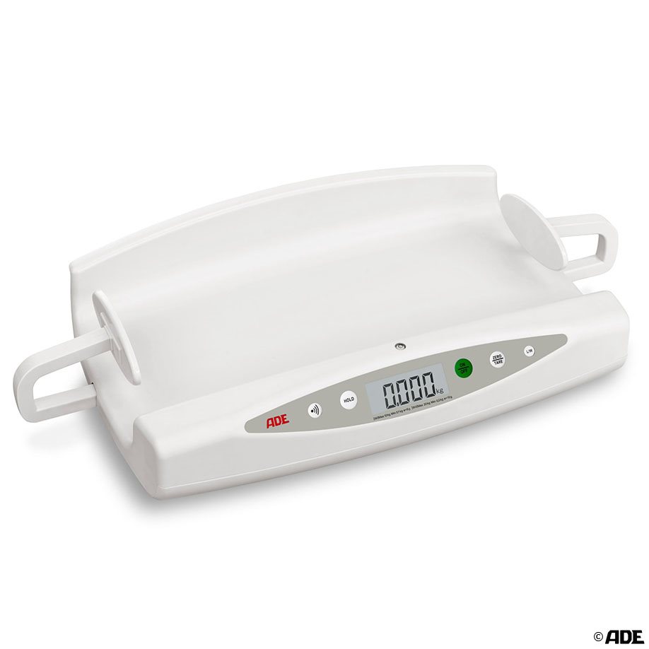 [U10007] elektronische Babywaage Modell  M118000-01 m. digitalem Längenmesssystem inkl. Eichkosten
