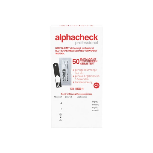 alphacheck professional Teststreifen einzeln geblistert (50 T.)