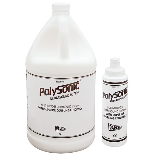 Polysonic Ultraschall-Lotion 3,8 Ltr. mit 250 ml Leerflasche – 4 Kanister