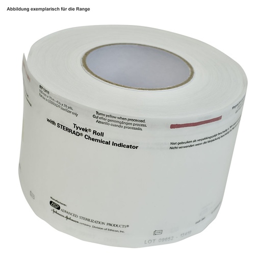 Tyvek Steri-Rolle mit STERRAD Chemo-Indikator 0,35 m x 70 m