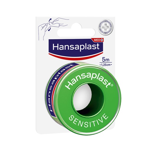 Hansaplast Fixierpflaster Sensitive 5 m x 1,25 cm – 10 Rollen