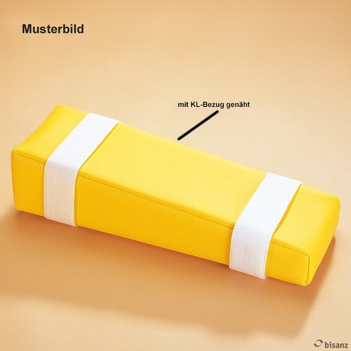 Injektionskissen gelb, phthalatfrei, genäht mit RV, 30 cm lang, mit Armfixierung *Sonderanfertigung, keine Rückgabe!*