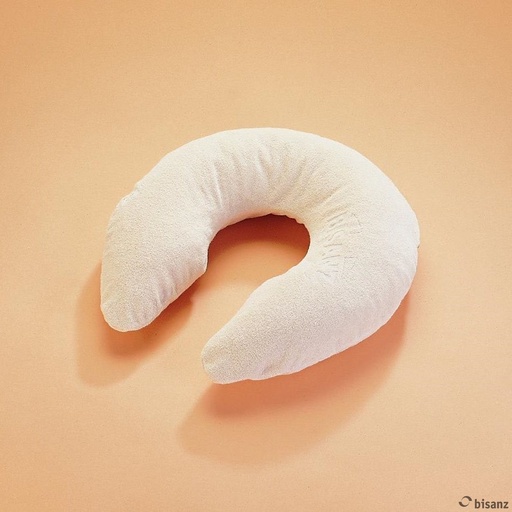 Nackenhörnchen 110 cm mit Polystyrolkugeln, mit Frotteebezug weiß *Sonderanfertigung, keine Rückgabe!*