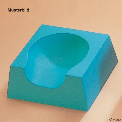Röntgenkopfteil Nr. 9, für Rückenlage, chrom, phthalatfrei, 25 x 25 x 10 cm *Sonderanfertigung, keine Rückgabe!*