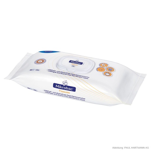 Mikrobac XXL Tissues Flowpack Desinfektionstücher (40 T.)