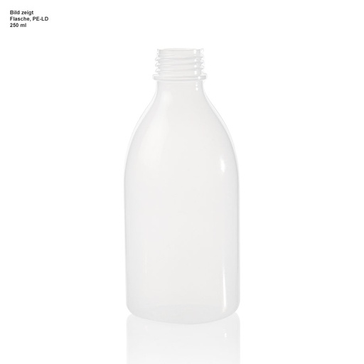 Flasche, PE-LD, 20 ml, ohne Verschluss, passend für Tropfaufsatz 129230 – 100 Stück