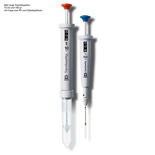 Direktverdränger-Pipette Transferpettor Digital, 5 - 25 µl, mit Glaskapillare