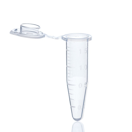 Einmal-Reaktionsgefäß, PP, 1,5 ml, transparent, mit Deckel – 500 Stück