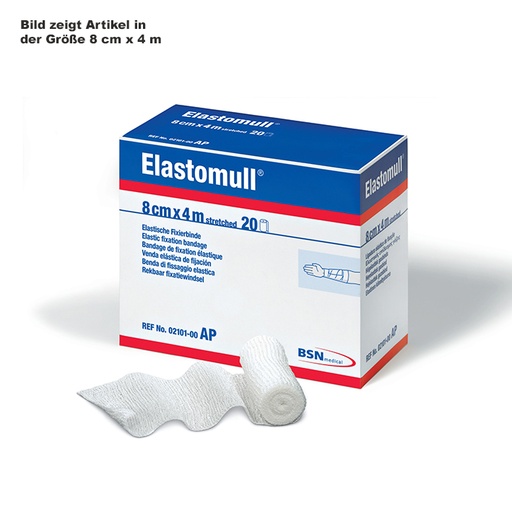 Elastomull Fixierbinde 4 m x 4 cm, weiß, einzeln verpackt – 20 Binden