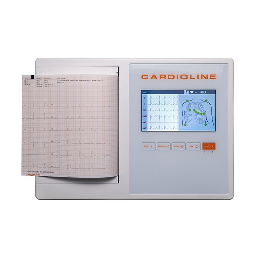 Cardioline Ruhe-EKG ECG200L 7""-Touchscreen-Farbdisplay, tragbar