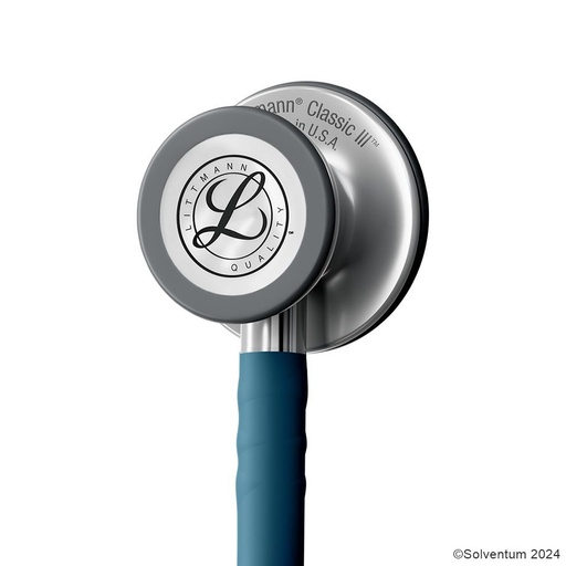 Littmann CLASSIC III Monitoring Stethoskop, mit Edelstahl-Bruststück, karibikblauer Schlauch mit Satin-Oberfläche