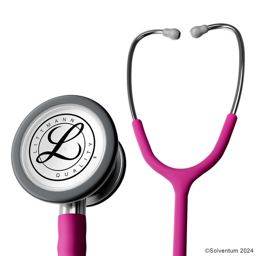 Littmann CLASSIC III Monitoring Stethoskop, mit Edelstahl-Bruststück, himbeerfarbener Schlauch mit Satin-Oberfläche