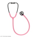 Littmann CLASSIC III Monitoring Stethoskop hochglanzpoliertes Bruststück Schlauch pearlmutt, Schlauchanschluss pink, Ohrbügel rauchfarben
