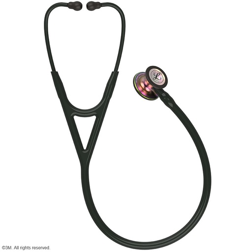 Littmann Cardiology IV Diagnostic Stethoskop regenbogenfarbenes Bruststück Schlauch schwarz
