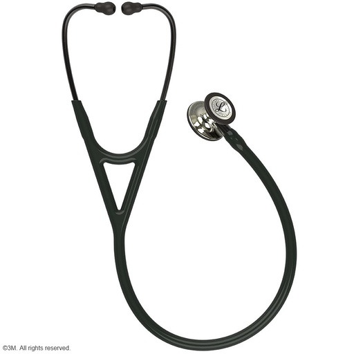 Littmann Cardiology IV Diagnostic Stethoskop champagnerfarbenes Bruststück Schlauch schwarz, Schlauchanschluss und Ohrbügel rauchfarben