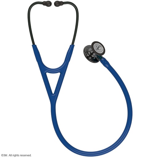 Littmann Cardiology IV Diagnostic Stethoskop High Polish Smoke Edition, Schlauch marineblau, mit blauem Schlauchanschluss