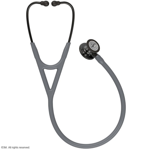 Littmann Cardiology IV Diagnostic Stethoskop High Polish Smoke Edition, Schlauch grau, Schlauchanschluss und Ohrbügel rauchfarben