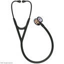 Littmann Cardiology IV Diagnostic Stethoskop High Polish Regenbogen Edition, Schlauch schwarz, Schlauchanschluss und Ohrbügel rauchfarben
