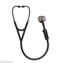 Littmann Elektronisches Stethoskop Modell CORE, High Polish Regenbogen Edition, Schlauch, Schlauchanschluss und Ohrbügel in schwarz