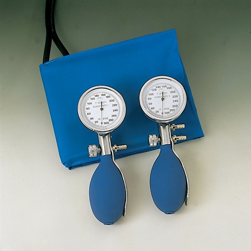 Konstante I Blutdruckmessgerät blau  mit Stethoskop, Kunststoff verchromt,  im Etui