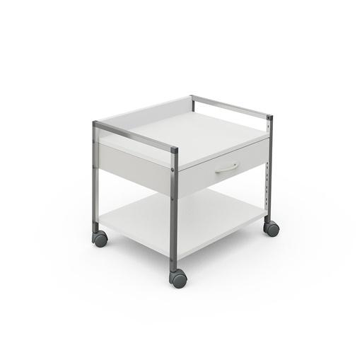 Variocar 60 Unterfahrwagen, 518 mm hoch mit 1 Schublade, weiß